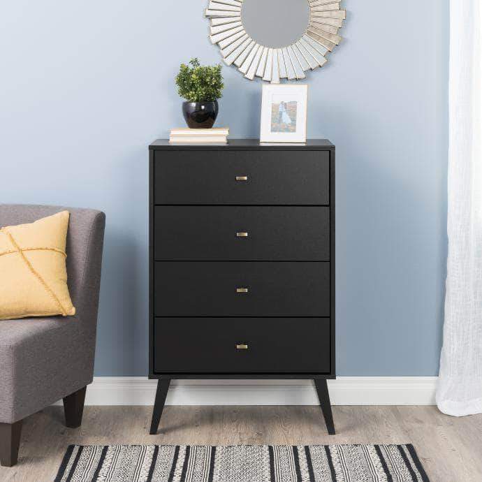 prepac milo mid century modern 7 drawer dresser Modubox Milo Mid Century Modern 4-drawer Chest – True Contemporary