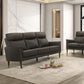 IFDC Sofa Dark Chocolate Brown Velmont 77" High Back Sofa in Leather Match - Available in 3 Colours