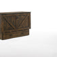 Night and Day Murphy Cabinet Bed Big Sky Murphy Cabinet Bed with Gel Memory Foam Mattress in Wildwood Brown