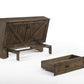 Night and Day Murphy Cabinet Bed Big Sky Murphy Cabinet Bed with Gel Memory Foam Mattress in Wildwood Brown