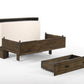 Night and Day Murphy Cabinet Bed Big Sky Murphy Cabinet Bed with Gel Memory Foam Mattress in Wildwood Brown