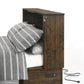 Night and Day Murphy Cabinet Bed Big Sky Murphy Cabinet Bed with Gel Memory Foam Mattress in Wildwood Brown
