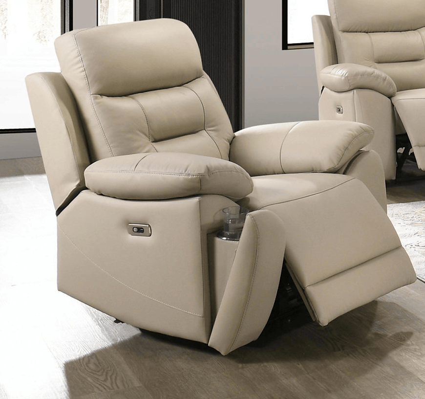 Pending - IFDC Cream Beige Calloway Power Recliner Chair - Available in 3 Colours