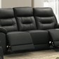 Pending - IFDC Midnight Black Calloway Power Recliner Sofa - Available in 3 Colours