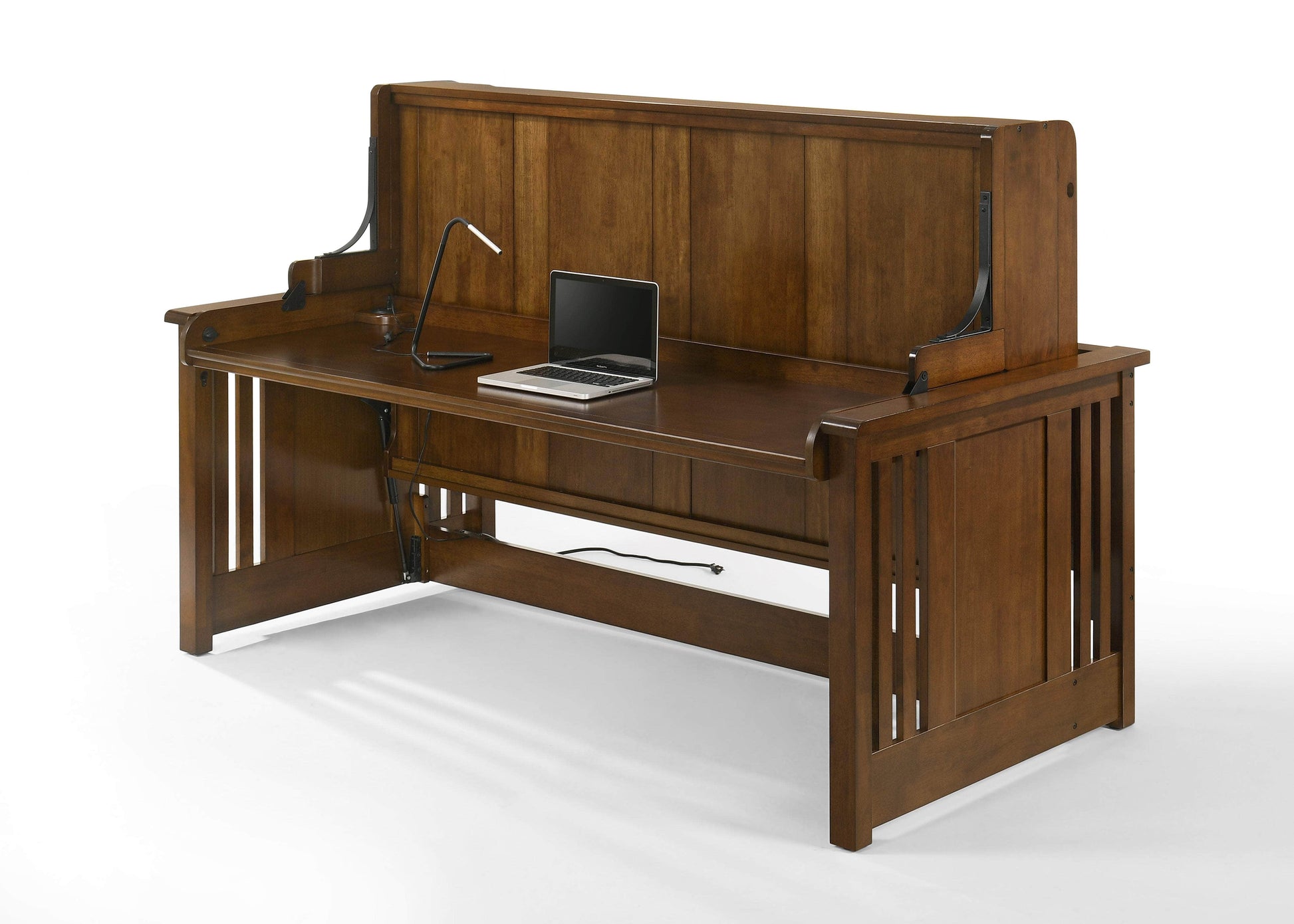 Pending - Night and Day Artisan Twin Horizontal Murphy Folding Desk Bed in Black Walnut