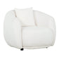 True Contemporary Archibald 2 Piece Curved Kidney Shaped Sectional Sofa and Chair Set in Wolly Ivory, image 11