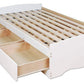 Prepac Bed White Twin Mate's Platform Storage Bed with 3 Drawers - Multiple Options Available