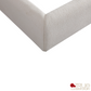Ashford Beige Fabric Upholstered Platform Bed with Oak Legs- Available in 3 Sizes