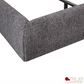 Ashford Grey Fabric Upholstered Platform Bed with Oak Legs - Available in 3 Sizes