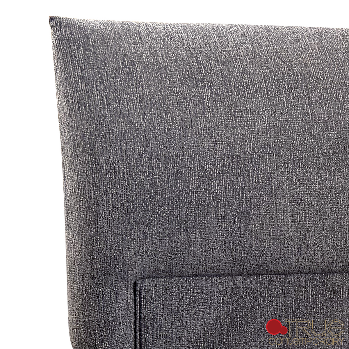Ashford Grey Fabric Upholstered Platform Bed with Oak Legs - Available in 3 Sizes