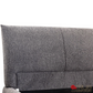 Ashford Grey Fabric Upholstered Platform Bed with Oak Legs - Available in 3 Sizes
