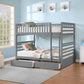True Contemporary Bunk Bed Fraser Full over Full Bunk Bed with Storage Drawers and Solid Wood - Available in 3 Colours