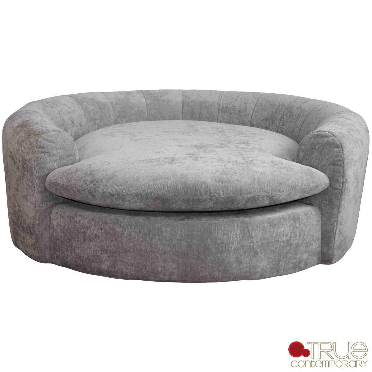 True Contemporary Chair Oasis 59.05" Fabric Round Boneless No-Assembly Compressed Floor Lounge Cuddle Chair - Available in 3 Colours