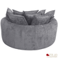 True Contemporary Chair Oasis 59.05" Fabric Round Boneless No-Assembly Compressed Floor Lounge Cuddle Chair - Available in 3 Colours