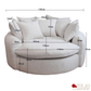 True Contemporary Chair Oasis 59.05" Fabric Round Boneless No-Assembly Compressed Floor Lounge Cuddle Chair - Available in 3 Colours