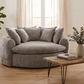True Contemporary Chair Oasis 59.05" Fabric Round Boneless No-Assembly Compressed Floor Lounge Cuddle Chair - Available in 3 Colours