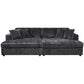 True Contemporary Ridgeway 105" Minky Corduroy Fabric Double Chaise Lounge, image 9