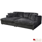 True Contemporary Ridgeway 105" Minky Corduroy Fabric Double Chaise Lounge, image 8