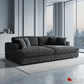 True Contemporary Ridgeway 105" Minky Corduroy Fabric Double Chaise Lounge, image 7