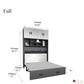 Hyde Light Grey and Dark Grey Murphy Cube Cabinet Bed with Folding Gel Memory Foam Mattress - Available in 4 Sizes