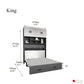 Hyde Light Grey and Dark Grey Murphy Cube Cabinet Bed with Folding Gel Memory Foam Mattress - Available in 4 Sizes