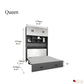 Hyde Light Grey and Dark Grey Murphy Cube Cabinet Bed with Folding Gel Memory Foam Mattress - Available in 4 Sizes