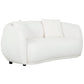 Primo International Archibald Curved Kidney Shaped Loveseat in Wolly Ivory, image 3