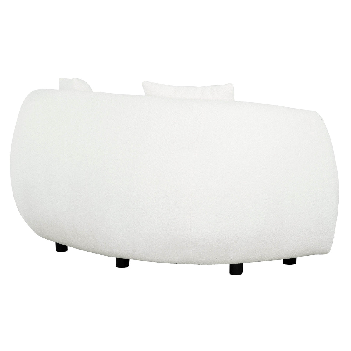 Primo International Archibald Curved Kidney Shaped Loveseat in Wolly Ivory, image 4