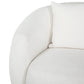 Primo International Archibald Curved Kidney Shaped Loveseat in Wolly Ivory, image 5