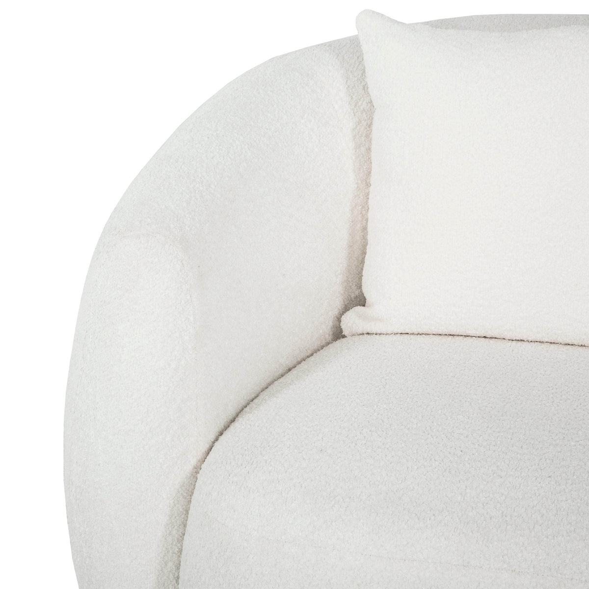 Primo International Archibald Curved Kidney Shaped Loveseat in Wolly Ivory, image 5