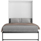 True Contemporary Murphy Wall Bed Full / Full 6" Tranquility Memory Foam Mattress Wallie II White Vertical Murphy Wall Pull Down Bed with Mattress - Available in 3 Sizes