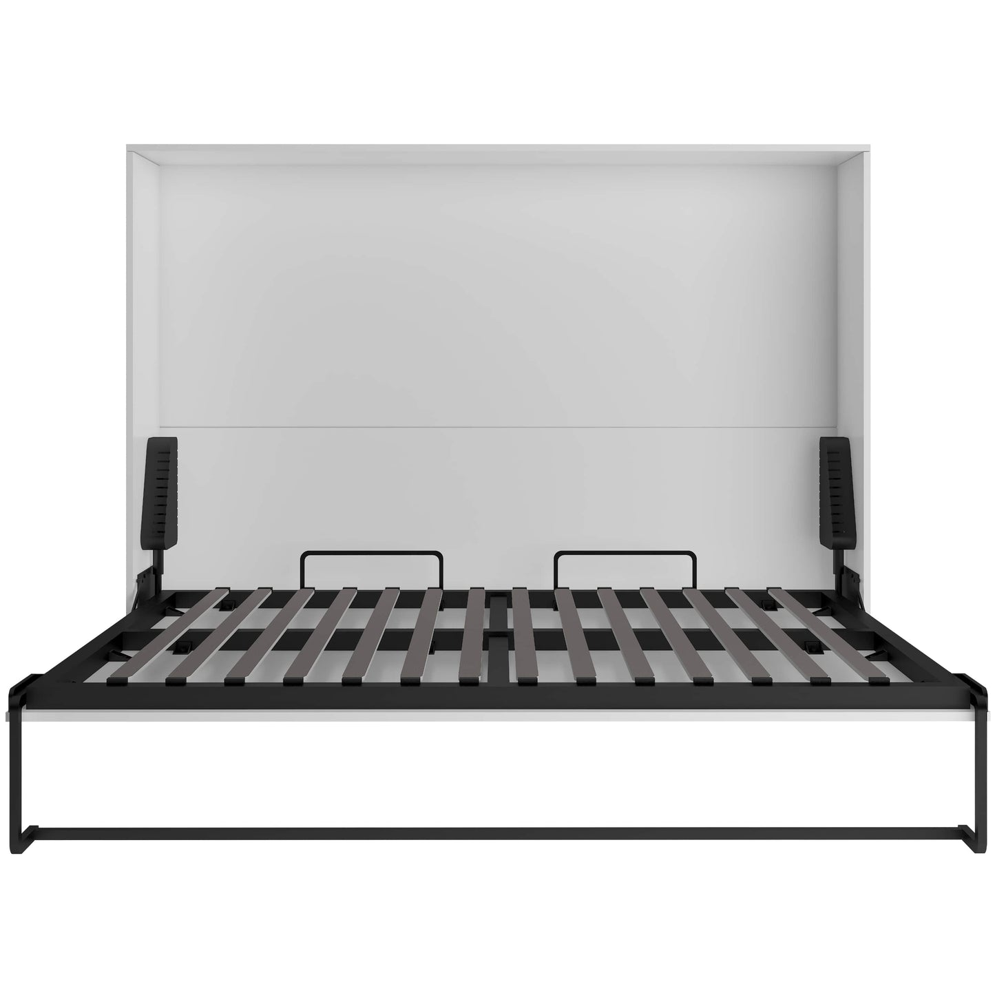 True Contemporary Murphy Wall Bed Full Heidi III White Horizontal Murphy Wall Pull Down Bed - Available in 3 Sizes