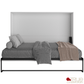 True Contemporary Murphy Wall Bed Heidi III White Horizontal Murphy Wall Pull Down Bed - Available in 3 Sizes