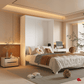 True Contemporary Murphy Wall Bed Wallie II White Vertical Murphy Wall Pull Down Bed - Available in 3 Sizes