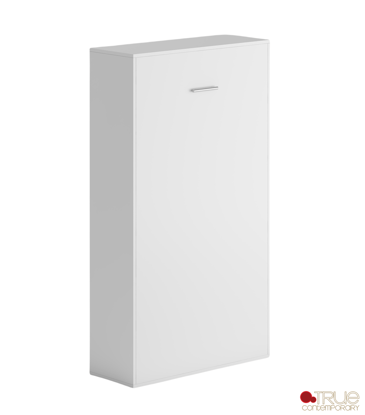 True Contemporary Wallie White Vertical Murphy Wall Pull Down Bed, image 16