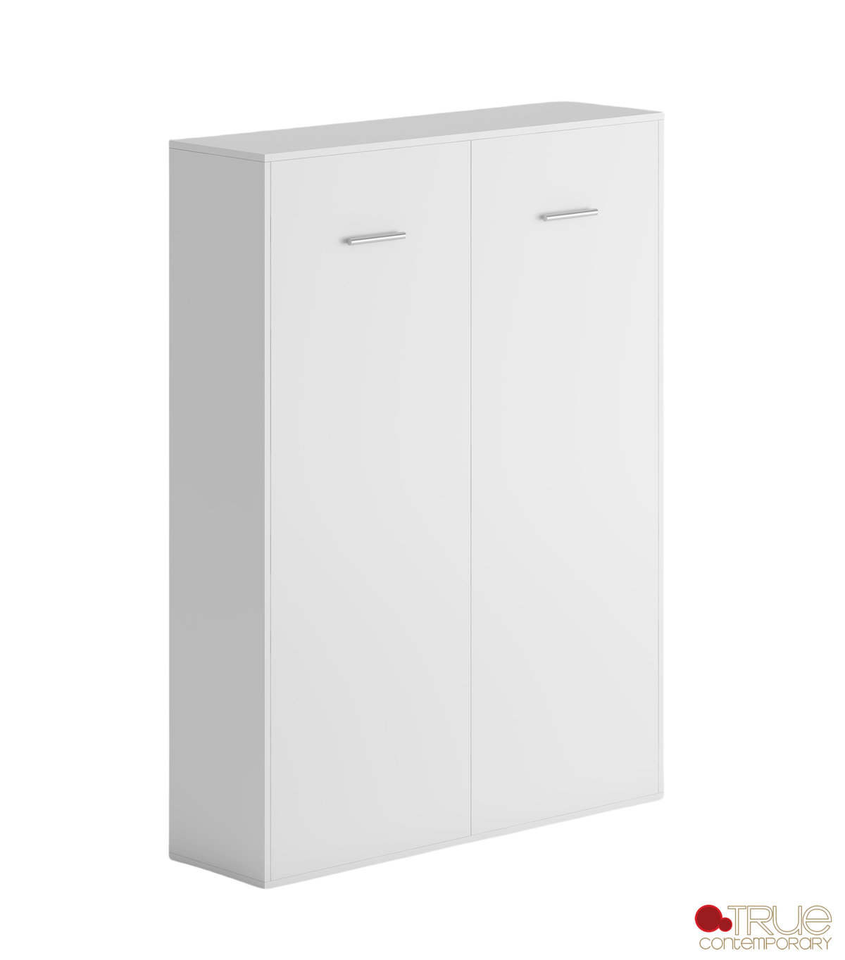 True Contemporary Wallie White Vertical Murphy Wall Pull Down Bed, image 14