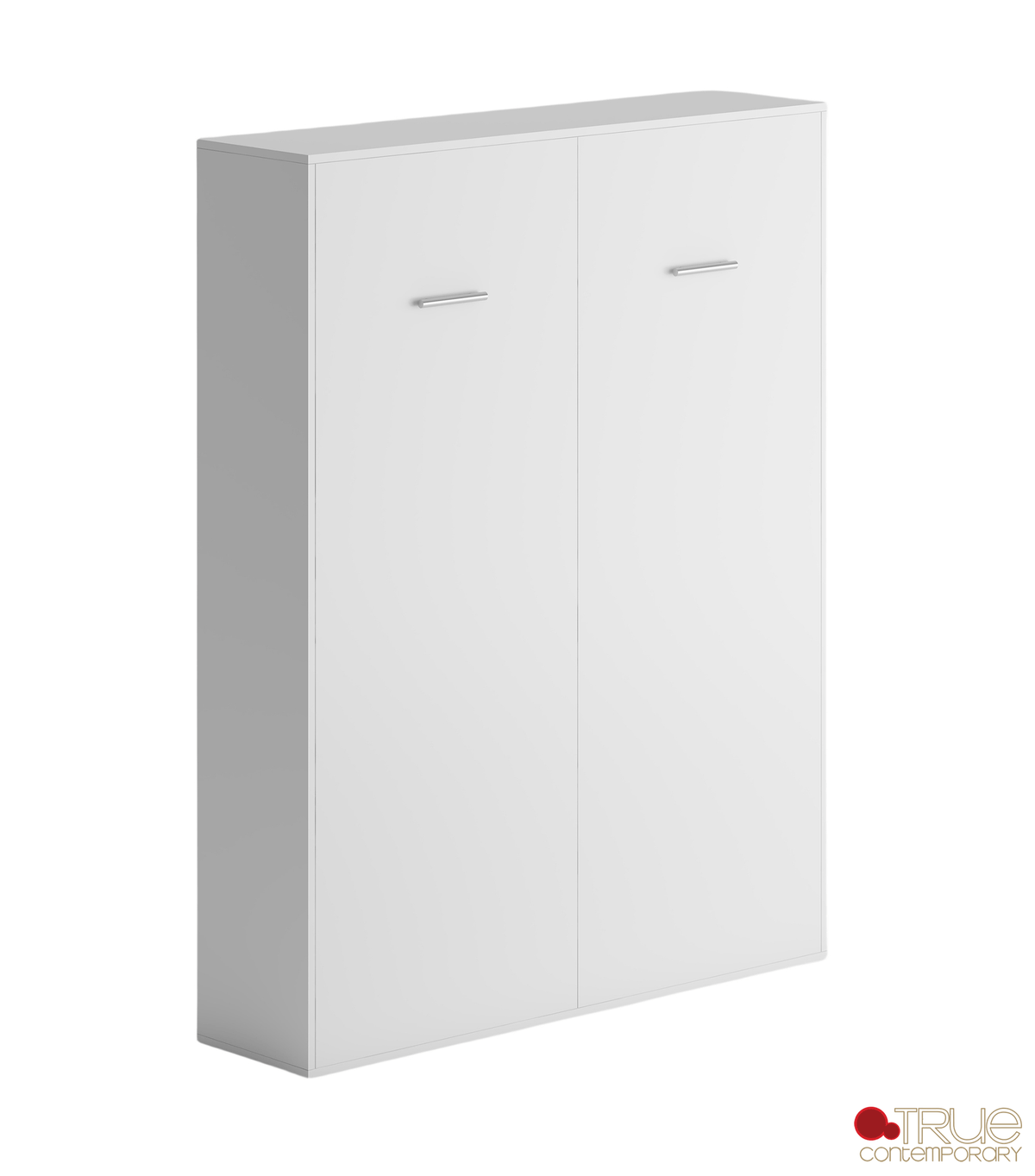 True Contemporary Wallie White Vertical Murphy Wall Pull Down Bed, image 12