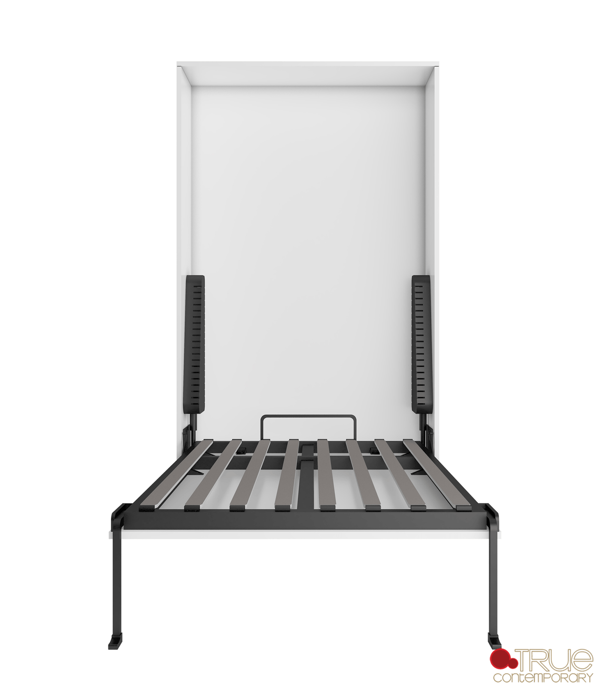 True Contemporary Wallie White Vertical Murphy Wall Pull Down Bed, image 11