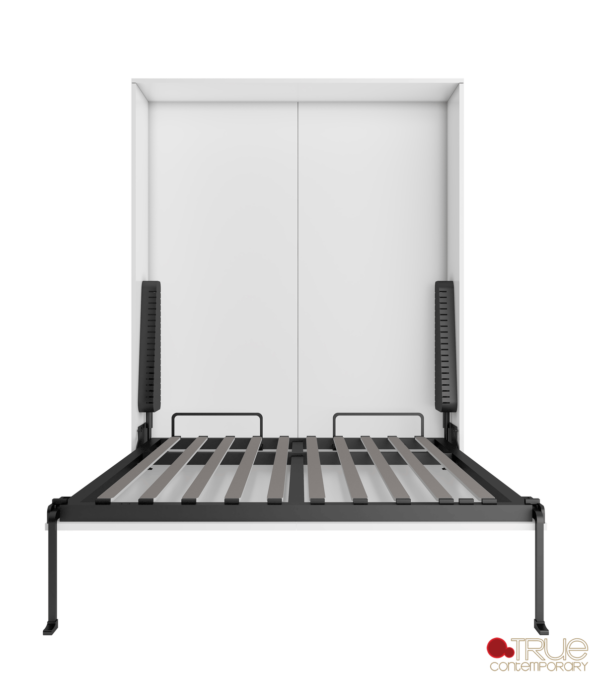 True Contemporary Wallie White Vertical Murphy Wall Pull Down Bed, image 10