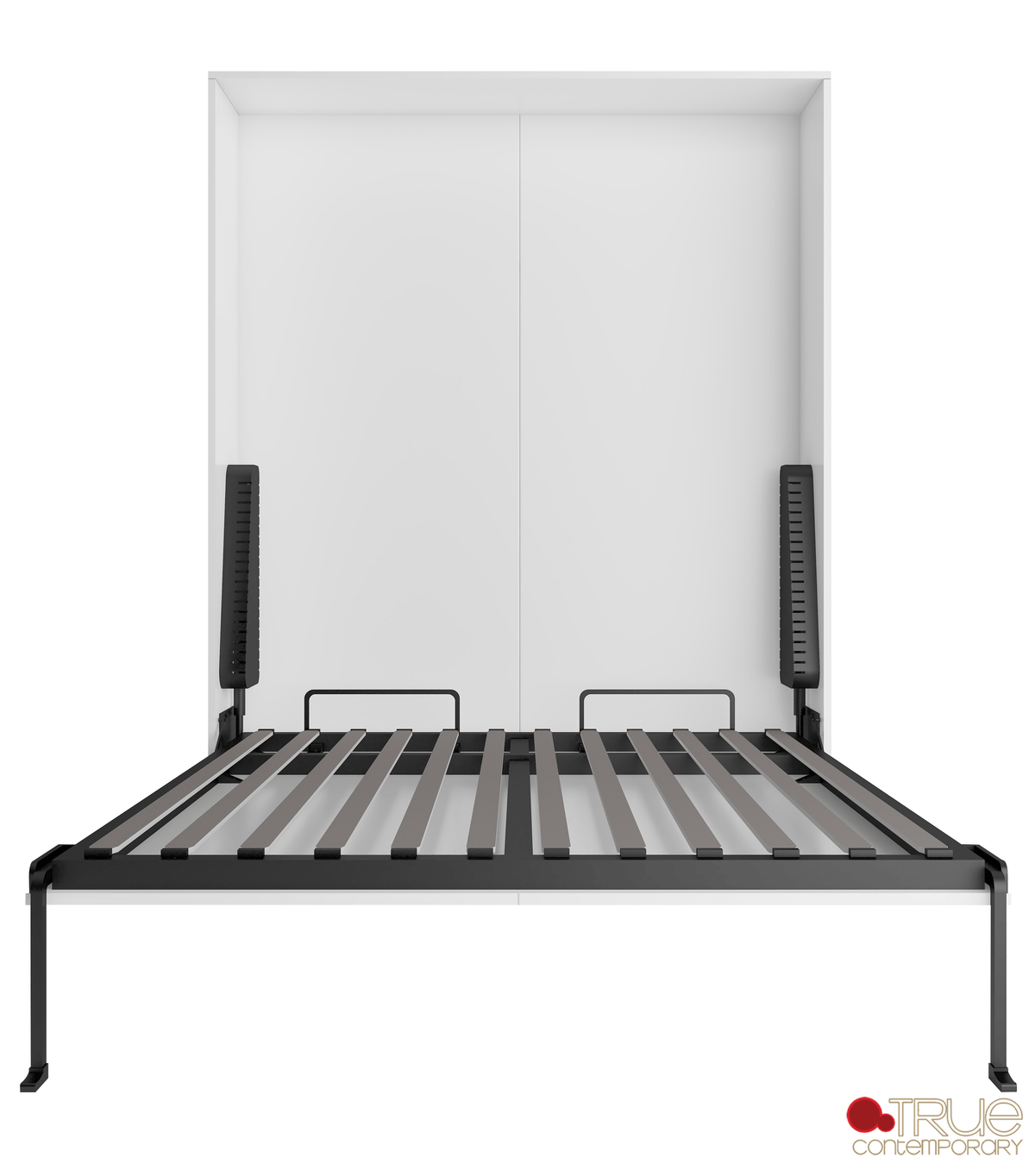 True Contemporary Wallie White Vertical Murphy Wall Pull Down Bed, image 7
