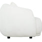 True Contemporary Archibald 2 Piece Curved Kidney Shaped Sectional Sofa and Chair Set in Wolly Ivory, image 13