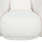 True Contemporary Archibald 2 Piece Curved Kidney Shaped Sectional Sofa and Chair Set in Wolly Ivory, image 14