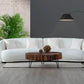 True Contemporary Archibald 2 Piece Curved Kidney Shaped Sectional Sofa and Chair Set in Wolly Ivory, image 2