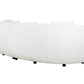 True Contemporary Archibald 2 Piece Curved Kidney Shaped Sectional Sofa and Chair Set in Wolly Ivory, image 7