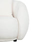 True Contemporary Archibald 2 Piece Curved Kidney Shaped Sectional Sofa and Chair Set in Wolly Ivory, image 8