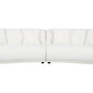 True Contemporary Archibald 2 Piece Curved Kidney Shaped Sectional Sofa and Chair Set in Wolly Ivory, image 5