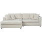 True Contemporary Ridgeway 105" Wide Small Sectional Sofa with Chaise in Minky Corduroy Fabric, image 7
