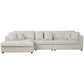 True Contemporary Ridgeway 139.5" Wide Medium Sectional Sofa with Chaise in Minky Corduroy Fabric, image 7