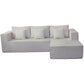 True Contemporary Sectional Oyster / Right Facing Chaise Solace 108.27" Wide Fabric Modular Boneless No-Assembly Compressed Floor L-Shaped Sectional Sofa - Available in 3 Colours