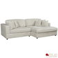 True Contemporary Ridgeway 105" Wide Small Sectional Sofa with Chaise in Minky Corduroy Fabric, image 8